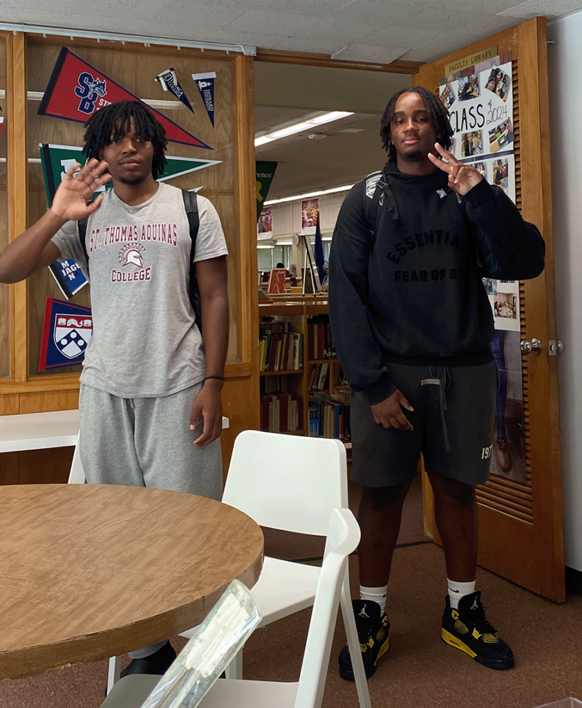 Happy Student-Athletes go back to school ay Mount Vernon high School New York and stop by the Destination: college office to say hi