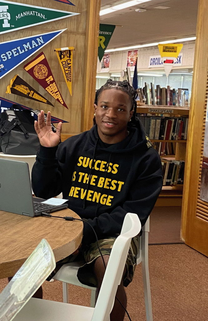 Happy Student-Athletes go back to school ay Mount Vernon high School New York and stop by the Destination: college office to say hi